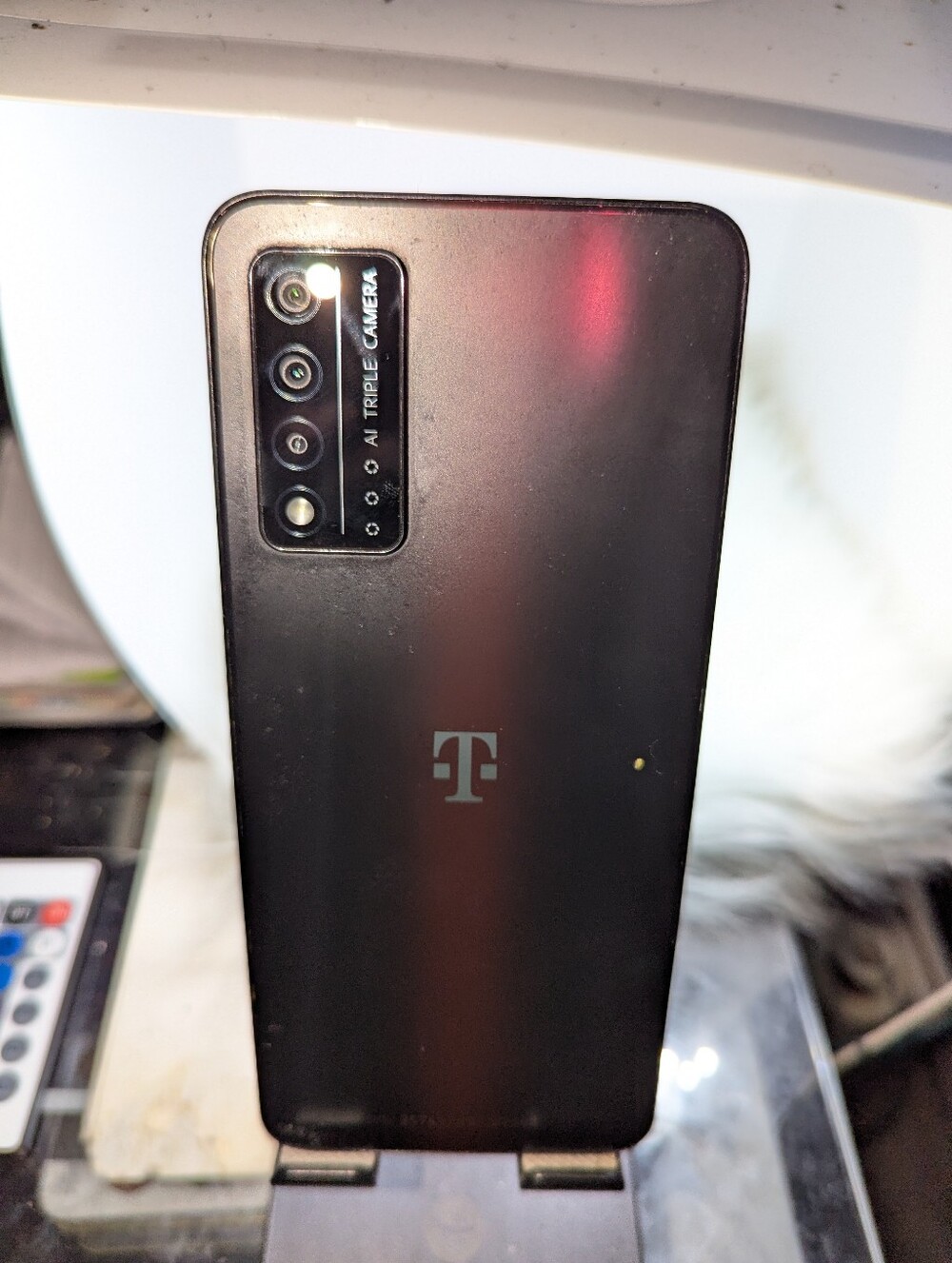 T-Mobile Black Android Phone with Triple Camera